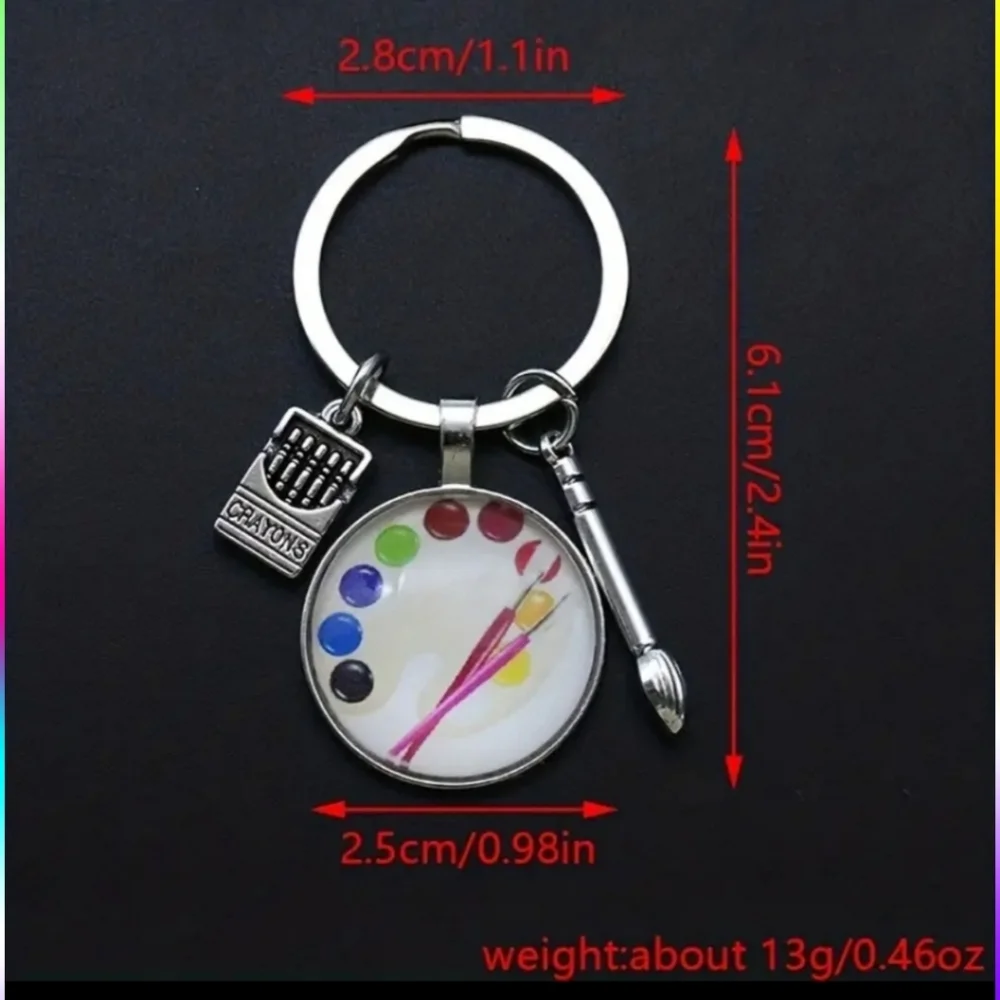 🌺Artist Paint Palette Keychain Bag Charm Key Accessories